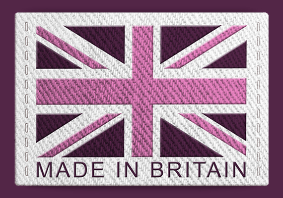 Development of the commercial logo Made in Britain, used for digital and printing purpose for Tiffany Rose - London